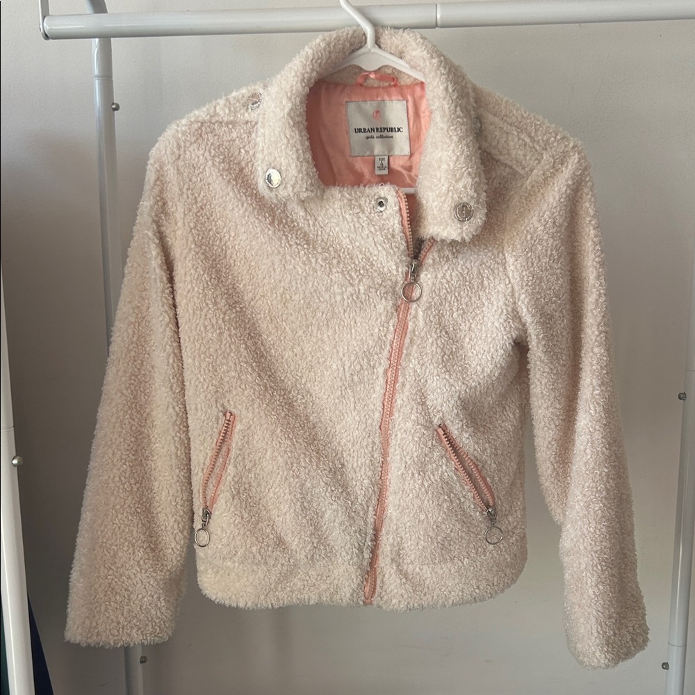 Urban Republic Kids Pink and Cream Fleece Jacket